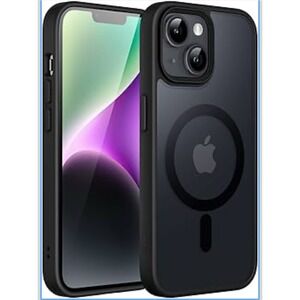 JETech Magnetic Case for iPhone 14 Plus - Back with Black Bumper, MagSafe